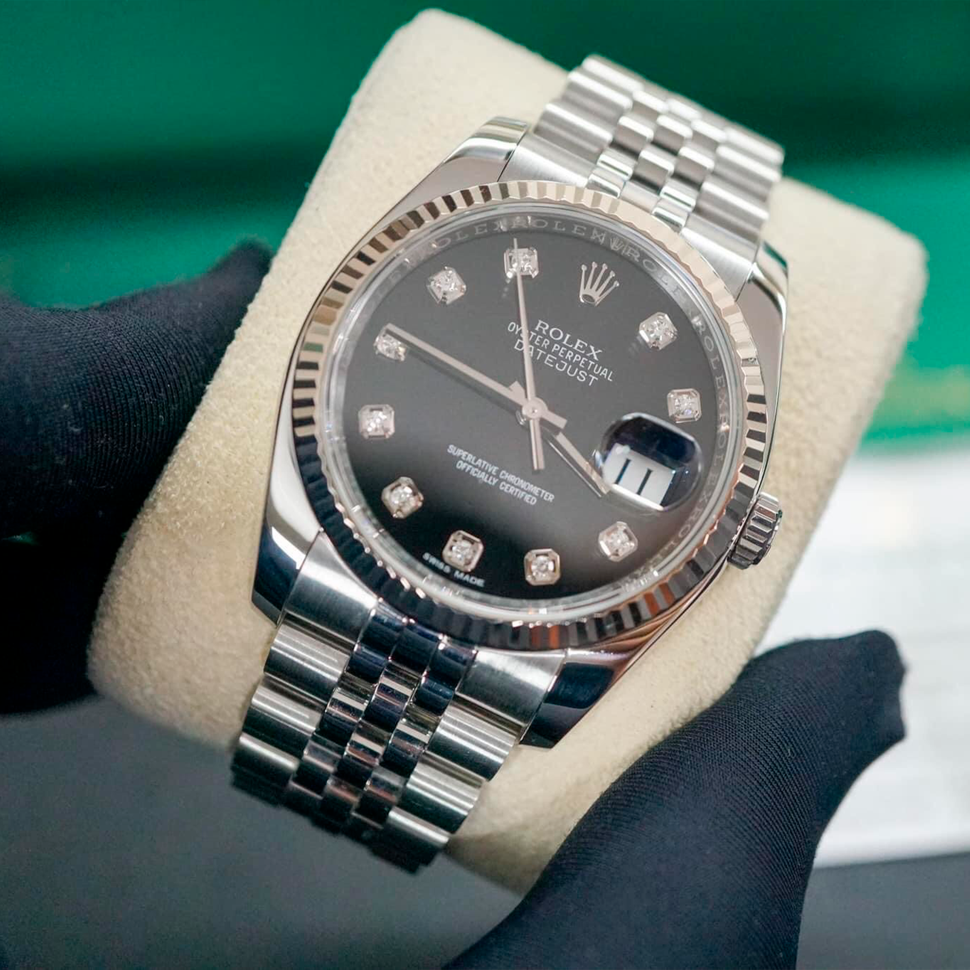 ĐỒNG HỒ ROLEX DATEJUST 116234 BLACK DIAL DIAMOND