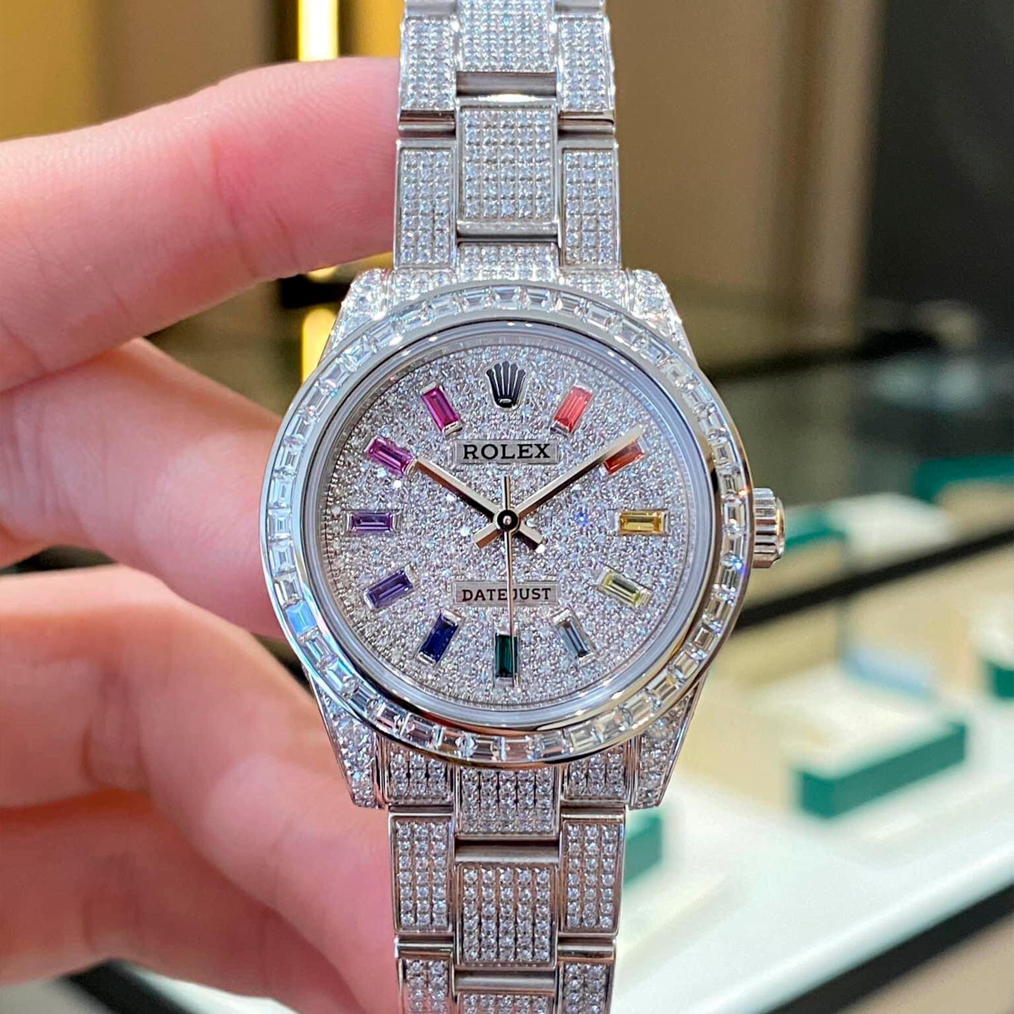 ĐỒNG HỒ ROLEX LADY DATEJUST FULL DIAMOND CUSTOM