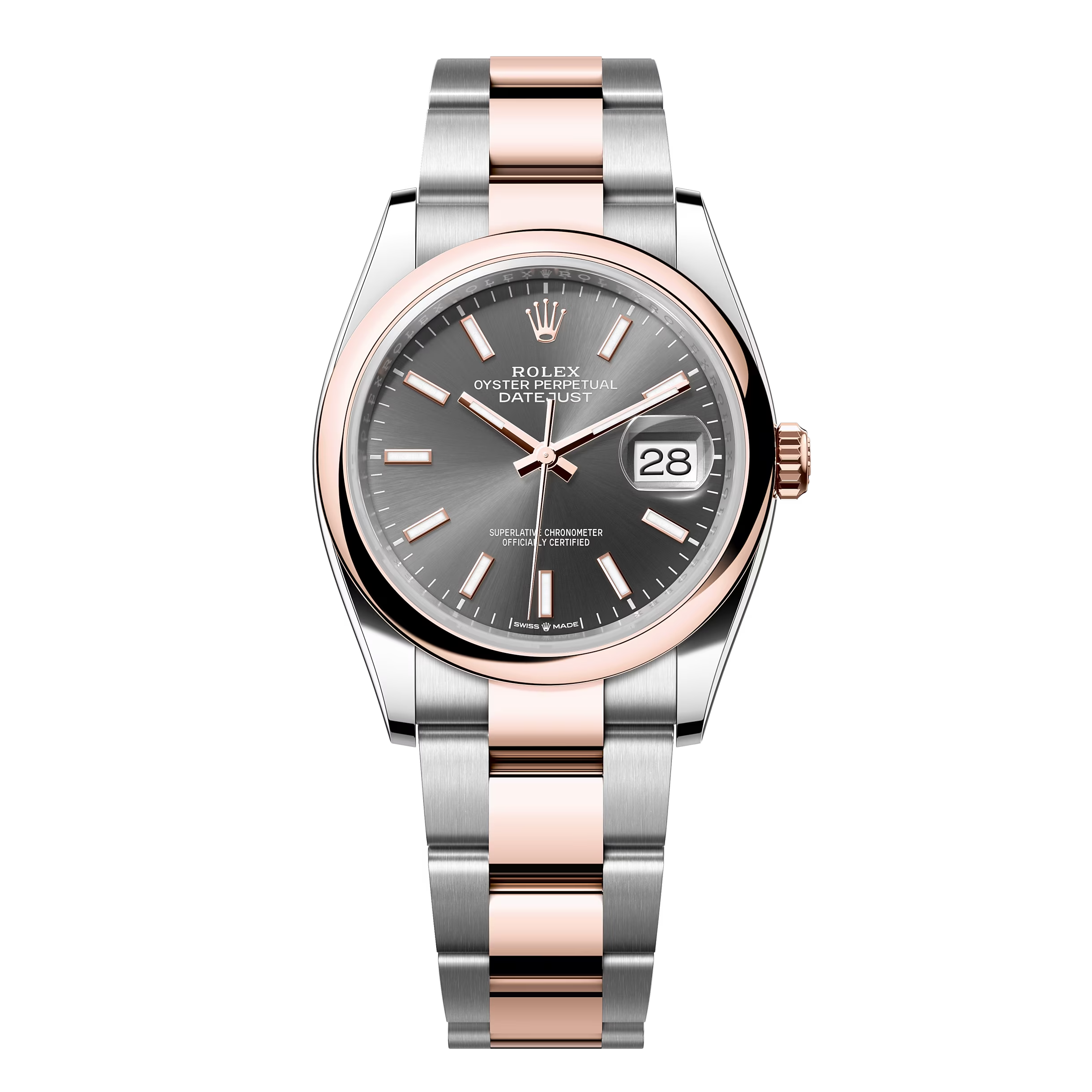Đồng Hồ Rolex Datejust 36 126201-0014 Mặt Số Xám Cọc Số Dạ Quang