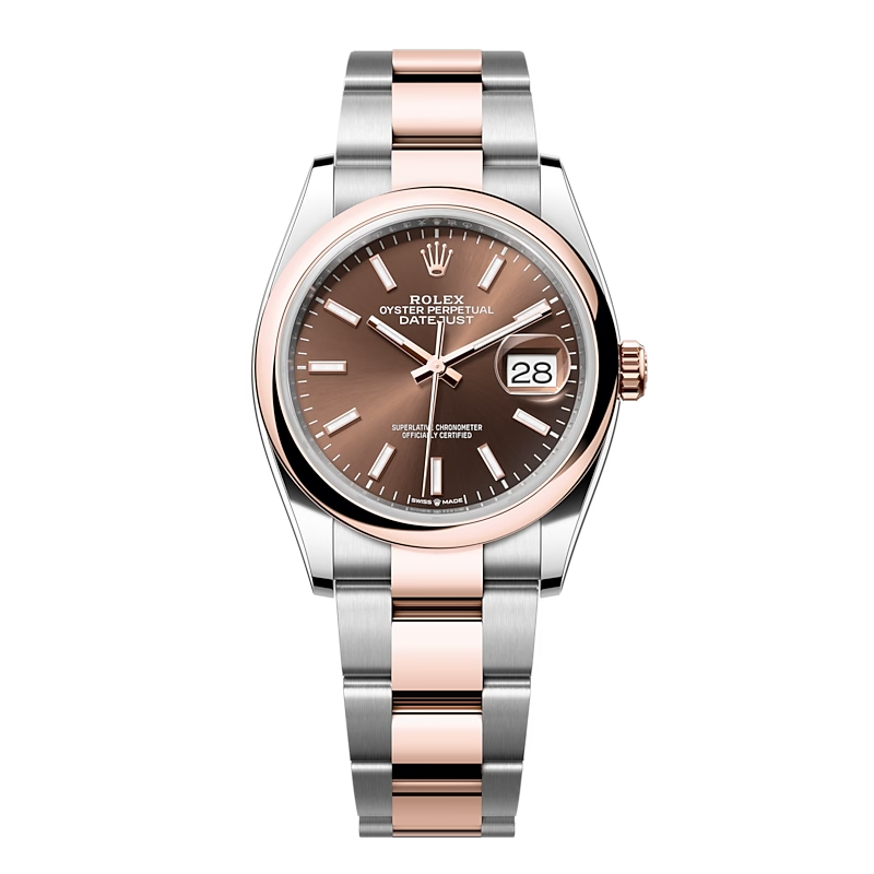 Đồng Hồ Rolex Datejust 36 126201 Mặt Số Chocolate Cọc Số Dạ Quang Dây Đeo Oyster